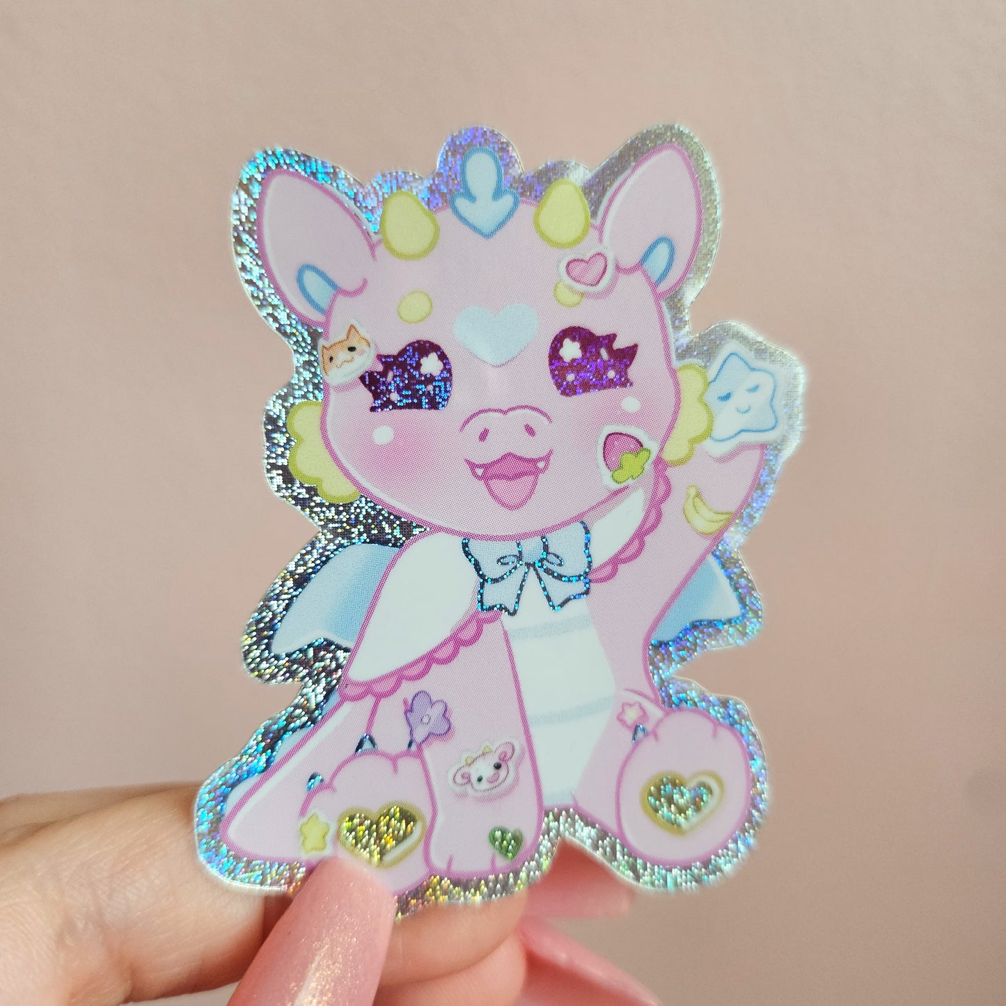 Stickered Dreampuff holographic glitter sticker
