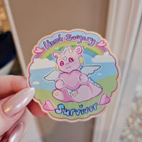 Heart surgery survivor glossy sticker