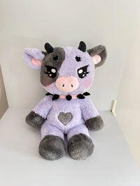 FEBRUARY PREORDER: Ube the Goth Cow Sugarbell Pal jumbo plush