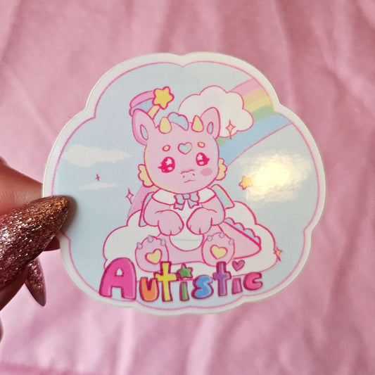 Autistic Dreampuff 2 inch vinyl sticker