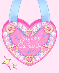 Cake heart tote bag