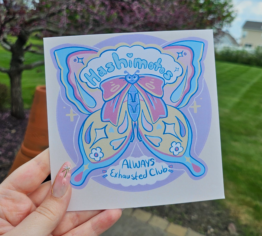 Hashimotos butterfly 5x5 print – sugarycarousel