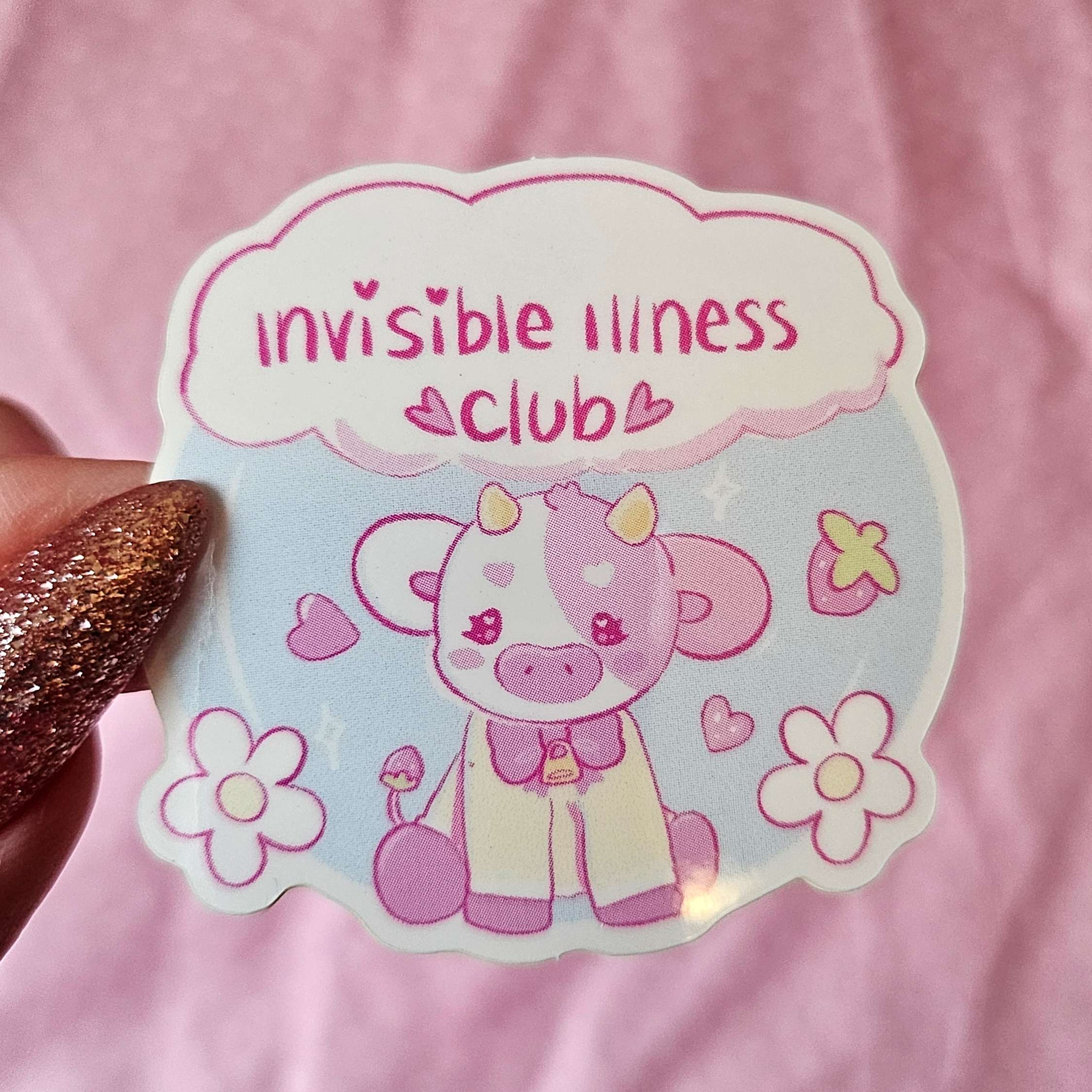 Invisible Illness Milkshake 2 inch vinyl sticker – sugarycarousel