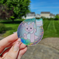 Trans rights! Dreampuff glitter sticker