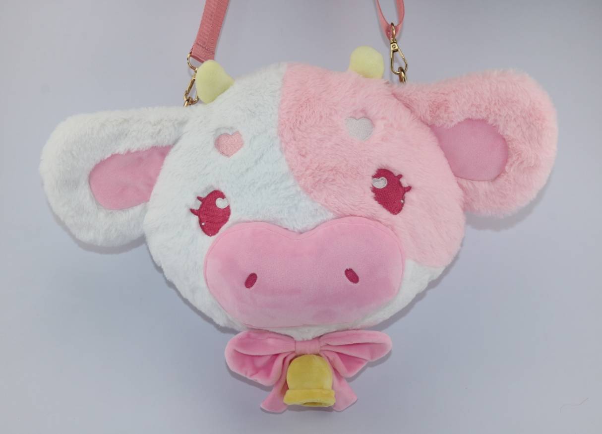 strawberry cow Milkshake plush purse